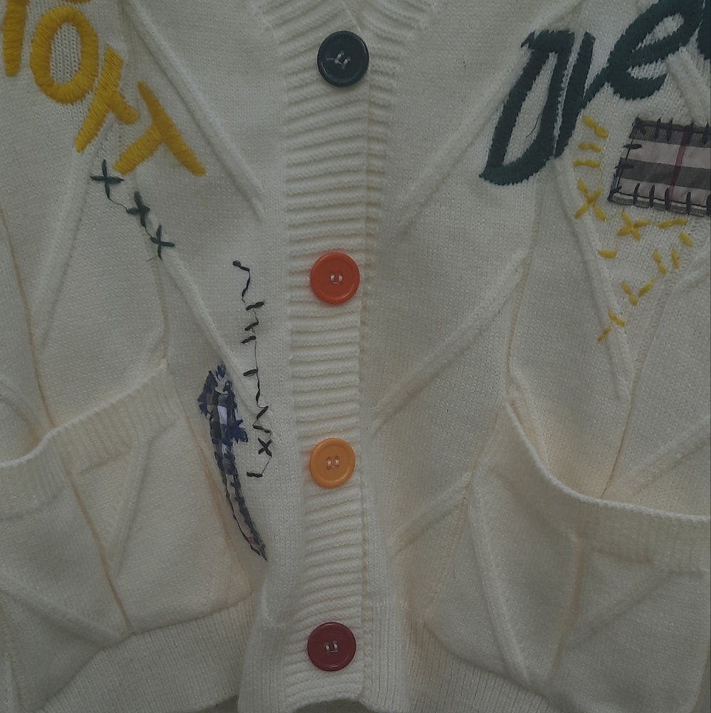 🌟3/50 Woman's Embroidery Loose Sweater Coat - Picture 6 of 8